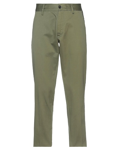 PRESIDENT'S Casual trouser Military green 100% Cotton, Viscose, Horn