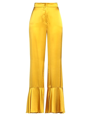 L' AUTRE CHOSE Casual pants Marigold 100% Silk