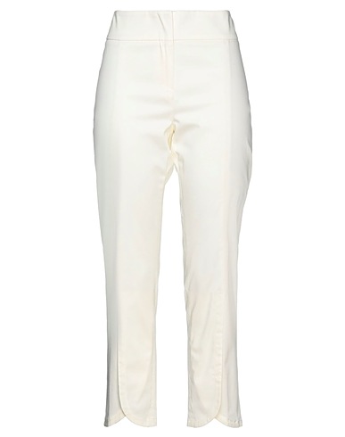 L' AUTRE CHOSE Casual trouser Ivory 97% Cotton, 3% Elastane, Cupro