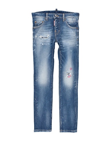 DSQUARED2 Τζιν Μπλε 99% Βαμβάκι, 1% Ελαστάνη, Δέρμα βοοειδών