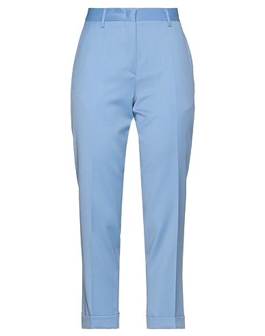 BRIAN DALES Casual trouser Sky blue 53% Polyester, 44% Wool, 3% Elastane