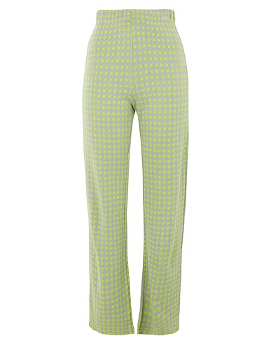 8 by YOOX Casual trouser COTTON-BLEND VICHY KNIT PANTS
 Mauve 53% Cotton, 47% Acrylic