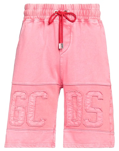 GCDS Shorts & Bermuda OVERDYED BAND LOGO REGULAR SWEATSHORTS Pink 100% Cotton