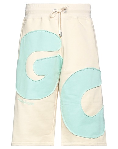 GCDS Pantalon en molleton ANDY LOGO OVERSIZED SWEATSHORTS Beige 100% Coton