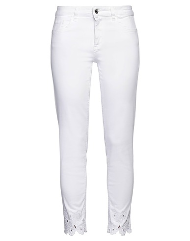 LIU •JO Pantalone Bianco 97% Cotone, 3% Elastan