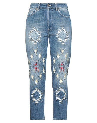 DONDUP Denim trousers Blue 89% Cotton, 11% Elastomultiester