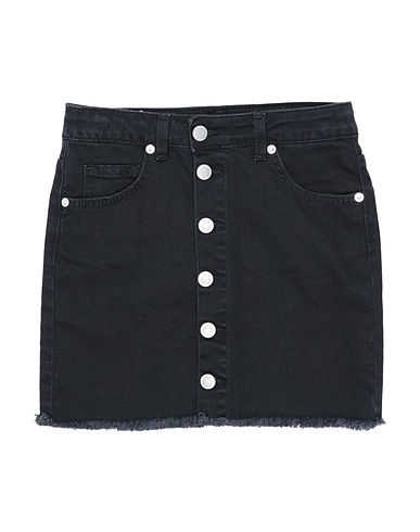 VICOLO Denim skirt Black 99% Cotton, 1% Elastane