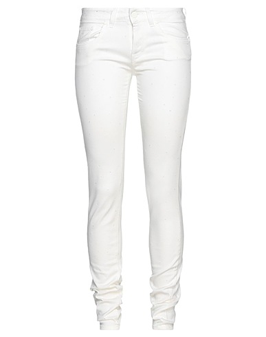 JACOB COHЁN Denim trousers White 58% Cotton, 24% Modal, 16% Lyocell, 2% Polyurethane