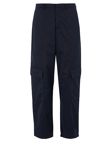 8 by YOOX Casual trouser CARGO WIDE TROUSERS
 Midnight blue 59% Polyester, 33% Rayon, 8% Wool