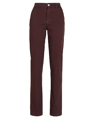 FEDERICA TOSI Casual trouser Brown 98% Cotton, 2% Elastane