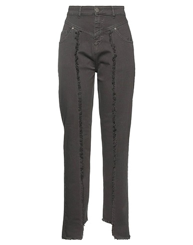 FEDERICA TOSI Denim pants Charcoal 98% Cotton, 2% Elastane