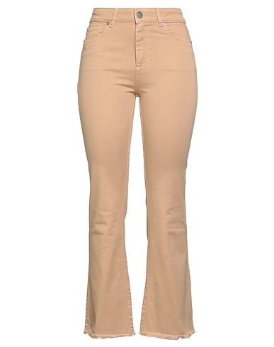 FEDERICA TOSI Bootcut Jeans Sand 98% Cotton, 2% Elastane
