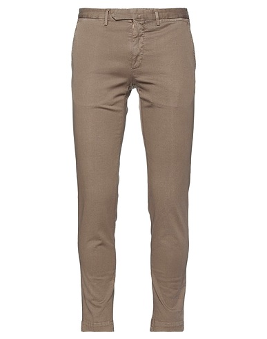 SANTANIELLO Casual trouser Chocolate brown 98% Cotton, 2% Elastane