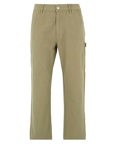 8 by YOOX Casual pants COTTON LOOSE-FIT WORK TROUSERS
 Military green 100% Cotton