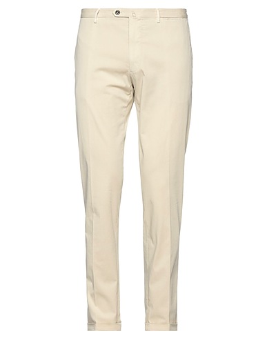 SANTANIELLO Casual trouser Beige 97% Cotton, 3% Elastane