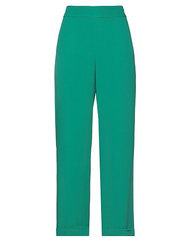 CARACTÈRE Casual pants Emerald green 88% Viscose, 12% Polyester