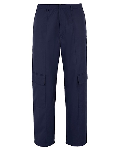 8 by YOOX Casual trouser TECNICAL CARGO WIDE TROUSERS
 Midnight blue 100% Polyamide