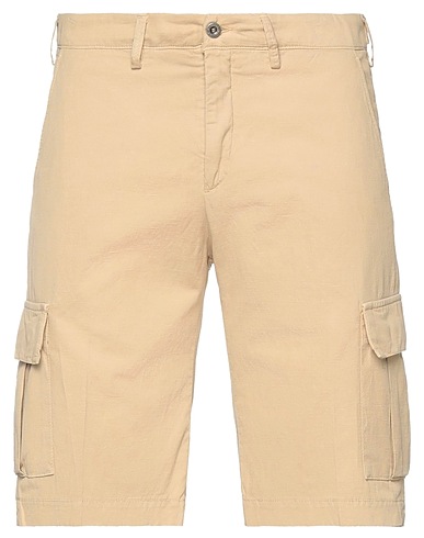 B SETTECENTO Shorts & Bermuda Beige 65% Cotton, 35% Linen, Elastane