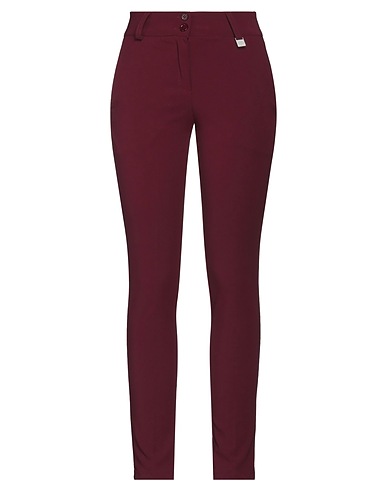MDM MADEMOISELLE DU MONDE Casual trouser Burgundy 90% Polyester, 10% Elastane