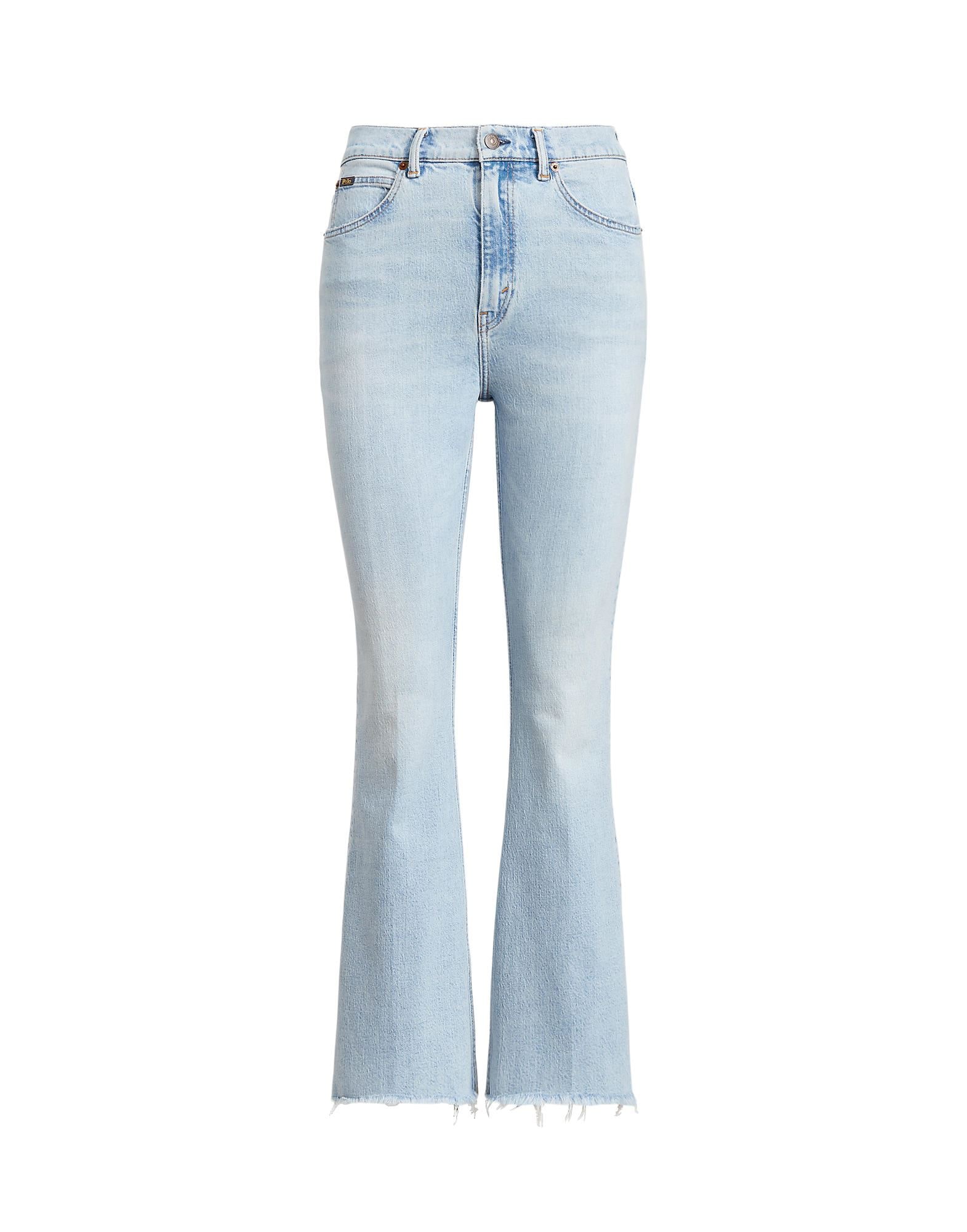 デニム・ジーパン Ralph Lauren SS24 Short and flared jeans (211890140 001) ワイドレッグ クロップド ジーンズ （デニムパンツ）｜POLO