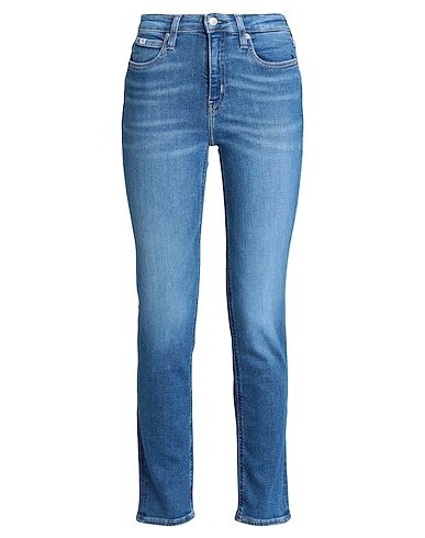 CALVIN KLEIN JEANS Denim trousers Blue 94% Cotton, 4% Elastomultiester, 2% Elastane