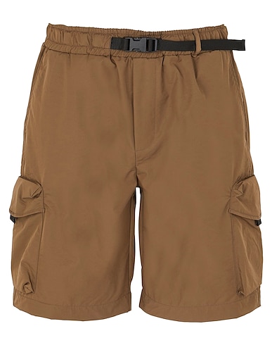 8 by YOOX Shorts & Bermuda NYLON BLEND BUCKLE-WAISTBAND CARGO SHORT Marrone 52% Poliammide, 48% Poliestere