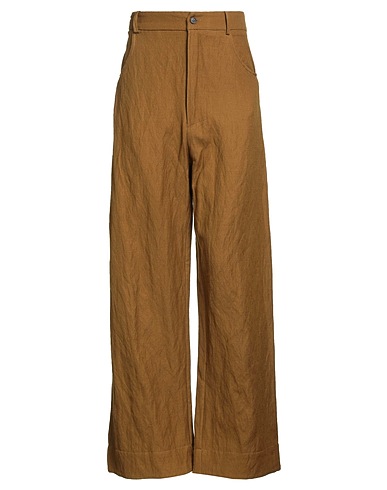 A.B  APUNTOB Casual trouser Military green 72% Virgin Wool, 23% Cotton, 5% Metallic fiber