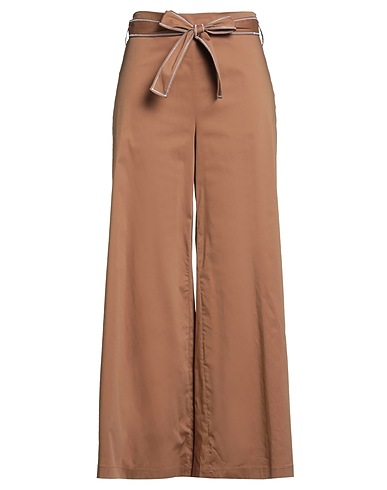 D.EXTERIOR Casual trouser Brown 79% Cotton, 18% Polyamide, 3% Elastane
