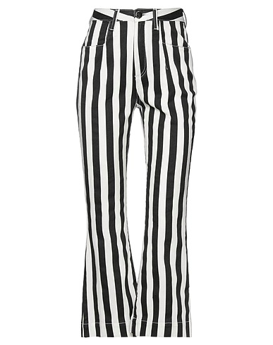 SIMONA CORSELLINI Casual trouser White 97% Cotton, 3% Elastane