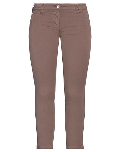 JACOB COHЁN Pantalone Marrone 77% Cotone, 20% Lino, 3% Elastan