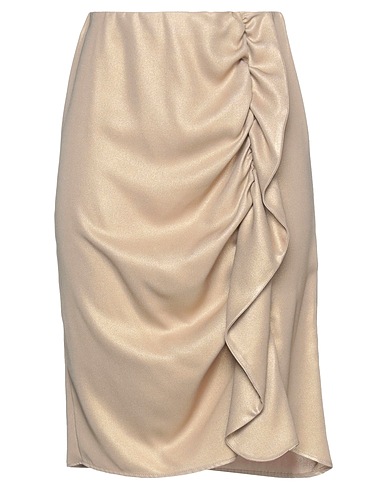 REBEL QUEEN by LIU •JO Midi skirt Camel 100% Polyester