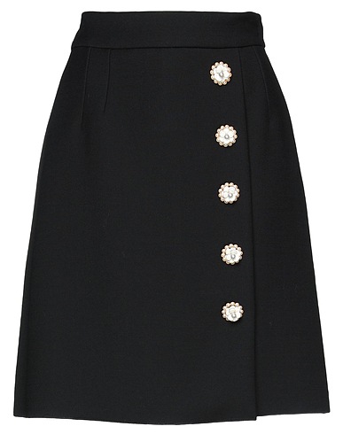 DOLCE&GABBANA Minirock Schwarz 100% Schurwolle