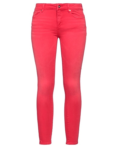 FRACOMINA Denim trousers Red 88% Cotton, 10% Polyester, 2% Elastane