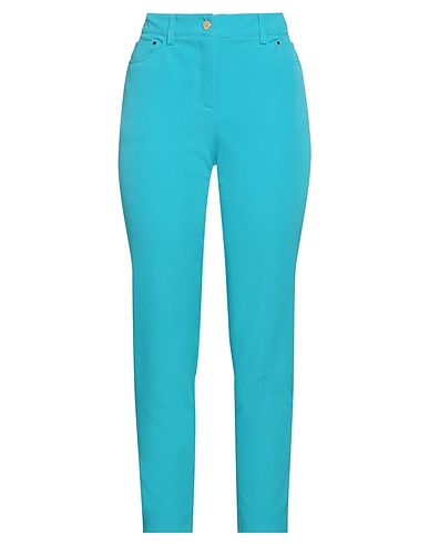 ATOS LOMBARDINI Casual pants Turquoise 89% Polyester, 11% Rubber