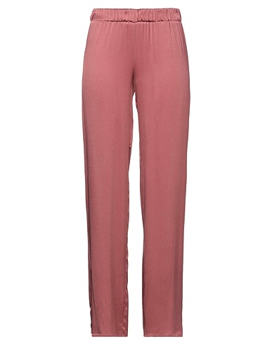 ATOS LOMBARDINI Casual trouser Antique rose 65% Acetate, 35% Silk