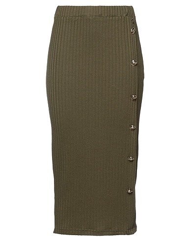 SOUVENIR Midi skirt Military green 62% Polyester, 33% Viscose, 5% Elastane