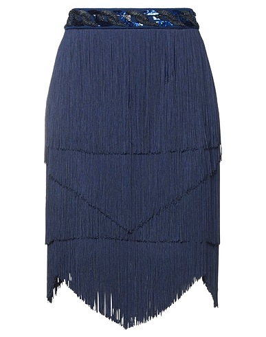 ELISABETTA FRANCHI Mini skirt Midnight blue 96% Polyester, 4% Elastane, Acetate