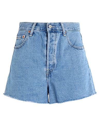 LEVI'S Denim shorts RIBCAGE SHORT
 Blue 79% Cotton, 21% Lyocell