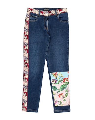 DOLCE & GABBANA Denim trousers Blue 84% Cotton, 9% Polyester, 3% Acetate, 2% Metallic Polyester, 2% Elastane