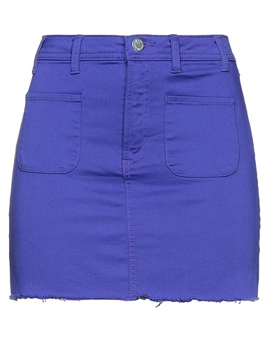 SH by SILVIAN HEACH Mini skirt Purple 62% Cotton, 35% Polyester, 3% Elastane