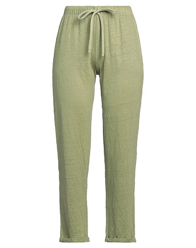 MAJESTIC FILATURES Pantalone Verde salvia 94% Lino, 6% Elastan