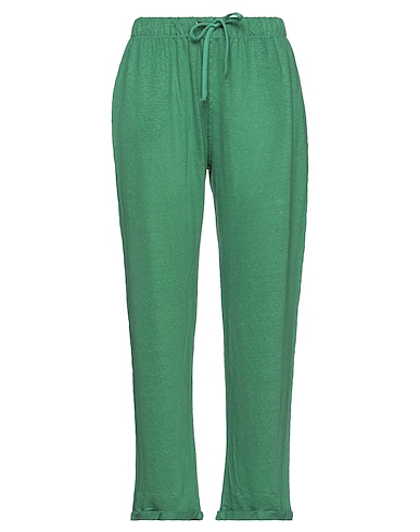 MAJESTIC FILATURES Casual pants Green 94% Linen, 6% Elastane