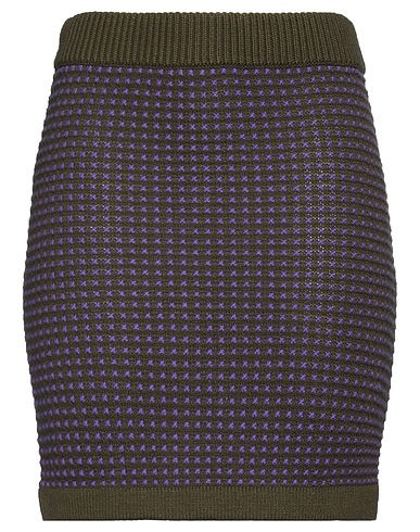 BOUTIQUE MOSCHINO Minirock Militärgrün 35% Wolle, 30% Viskose, 30% Polyamid, 5% Kaschmir