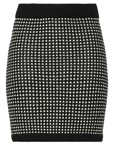 BOUTIQUE MOSCHINO Mini skirt Black 35% Wool, 30% Viscose, 30% Polyamide, 5% Cashmere