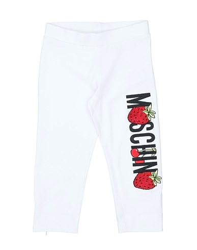 MOSCHINO KID Leggings White 95% Cotton, 5% Elastane, Polyester