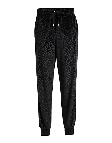 MICHAEL MICHAEL KORS Casual trouser LOGO VELOUR SLOUCHY JOGGR
 Black 96% Polyester, 4% Elastane