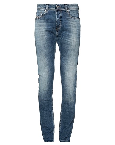 DIESEL Denim trousers Blue 98% Cotton, 2% Elastane, Bovine leather