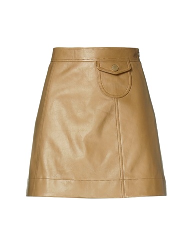 SEE BY CHLOÉ Mini skirt Khaki 100% Lambskin
