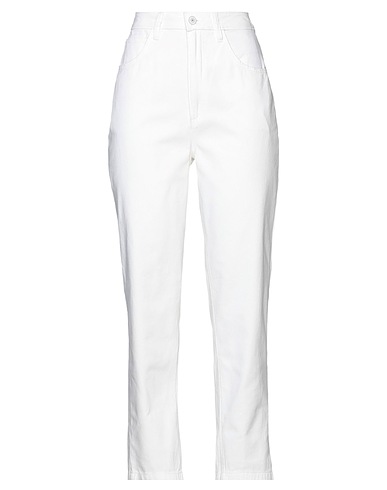 GUESS Denim trousers White 100% Cotton