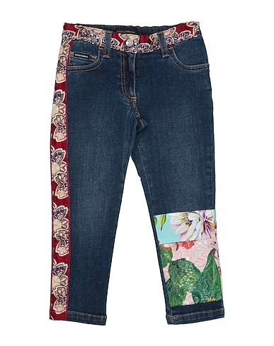 DOLCE&GABBANA Denim trousers Blue 84% Cotton, 9% Polyester, 3% Acetate, 2% Metallic Polyester, 2% Elastane